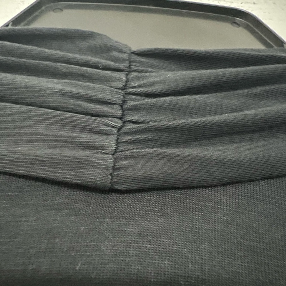 LOGO by Lori Goldstein Black Cardigan Sleeveless Top - Picture 8 of 9